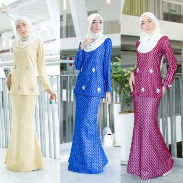  Baju  Kurung  Rihana Kurung  Modern Plus  size  murah Shopee 