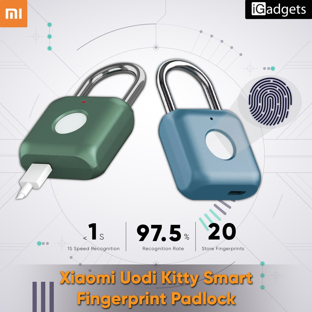 Xiaomi Uodi Kitty Smart fingerprint padlock Shopee Malaysia