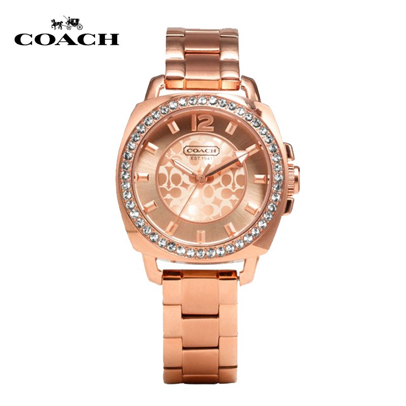 Original & 2 Years Warranty] Coach Delancey Rose Gold Stainless Steel LADIES  WOMEN WATCH JAM TANGAN WANITA PEREMPUAN | Shopee Malaysia