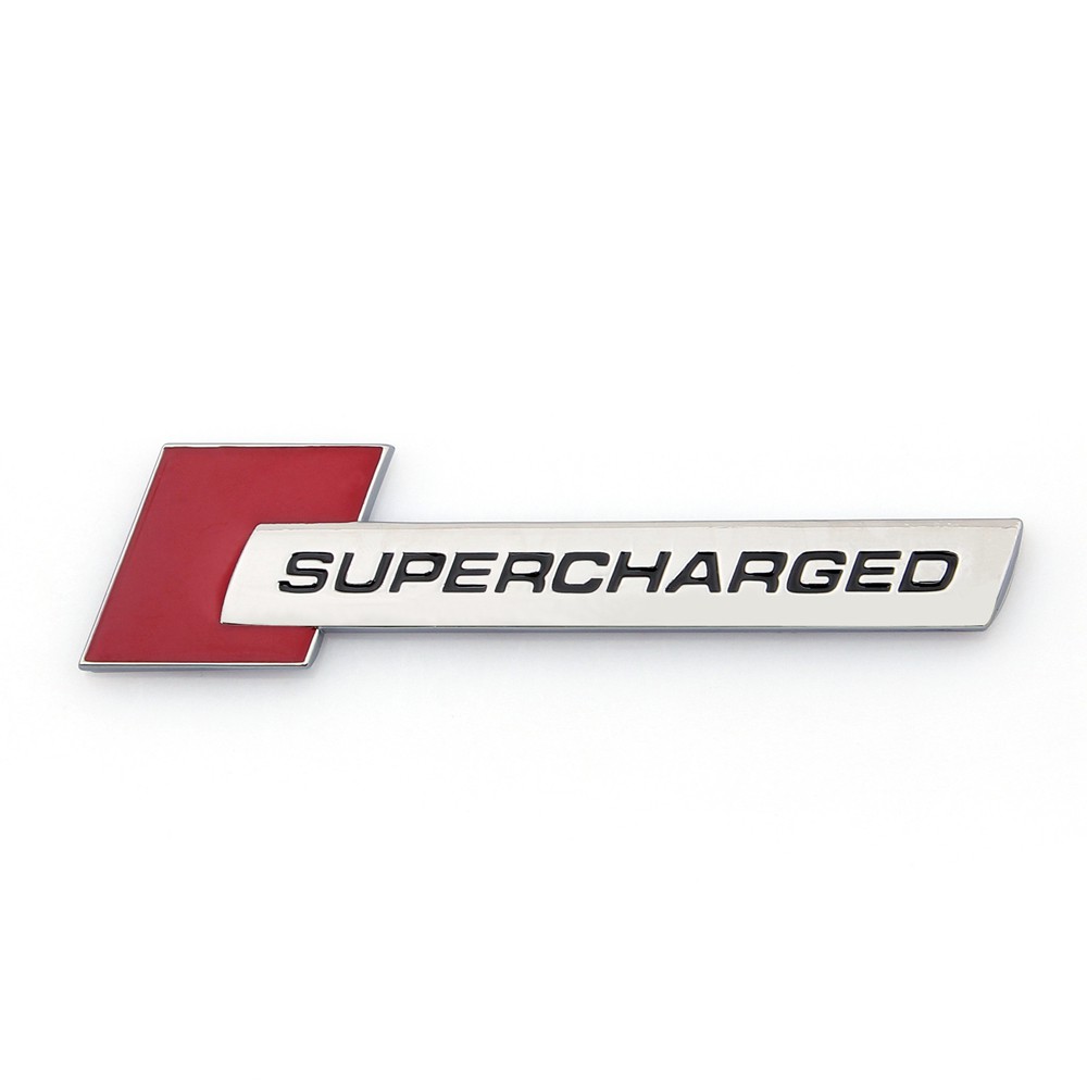 Brand new SUPERCHARGED Logo 3D Metal Car Sticker Emblem Badge Decal