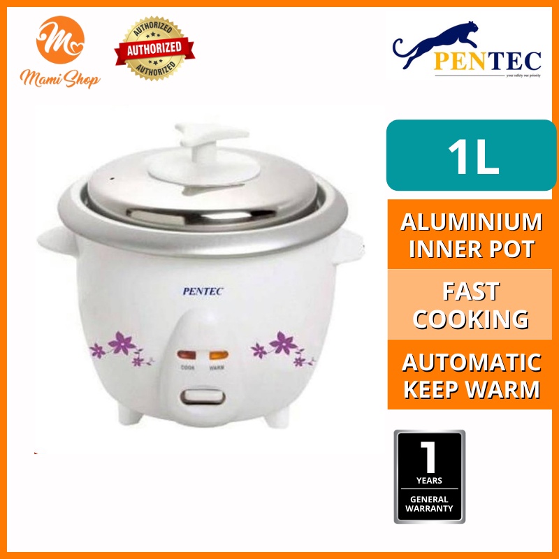 PENTEC Rice Cooker 1.0L TAC501 1 Litre Rice Cooker Aluminium Rice