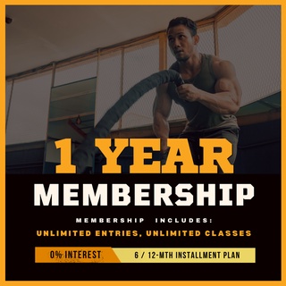 1 Year GYM Membership (Unlimited Entries and Unlimited Classes)