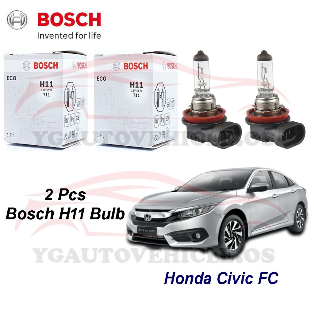 Honda Civic FC Headlamp Light Bulb Low Beam High Beam Bosch H11 HB3 12V