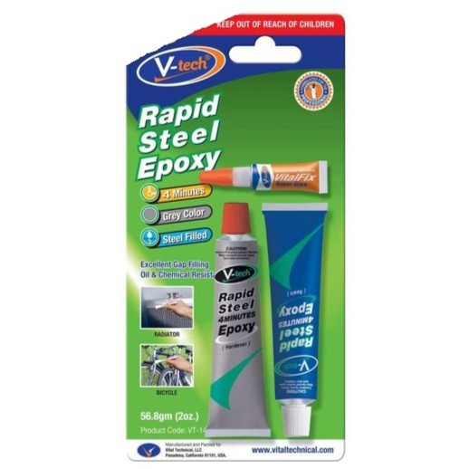 VT-140B1 V-TECH Rapid Steel 4 Minutes Epoxy 56.8gm | Shopee Malaysia