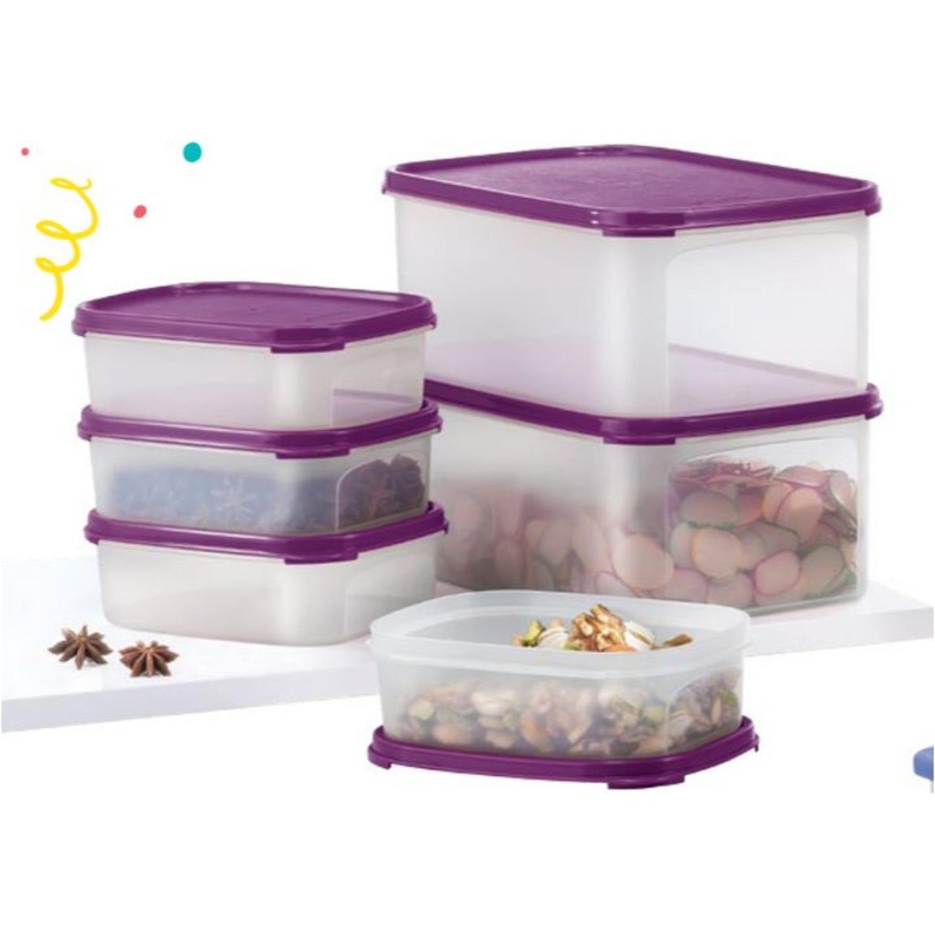 Tupperware Modular Mates Square Pantry Clear Window Container