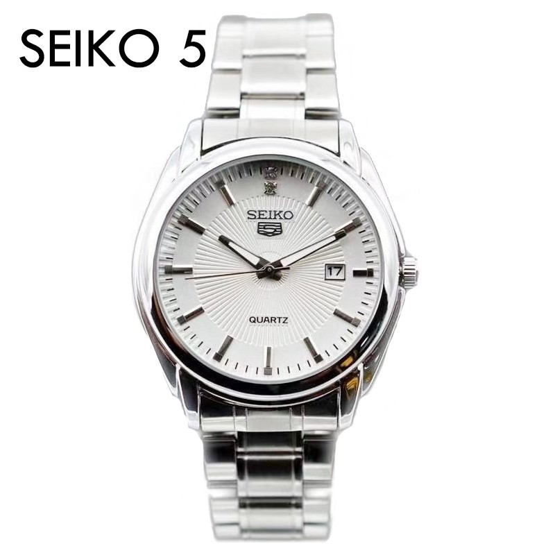 Ready Stock】 SEIKO 5 Fashion Business Men Date Quartz Watch Stainless Steel  Band Wrist Watch Men's Watch Seiko 5 Quartz | Shopee Malaysia