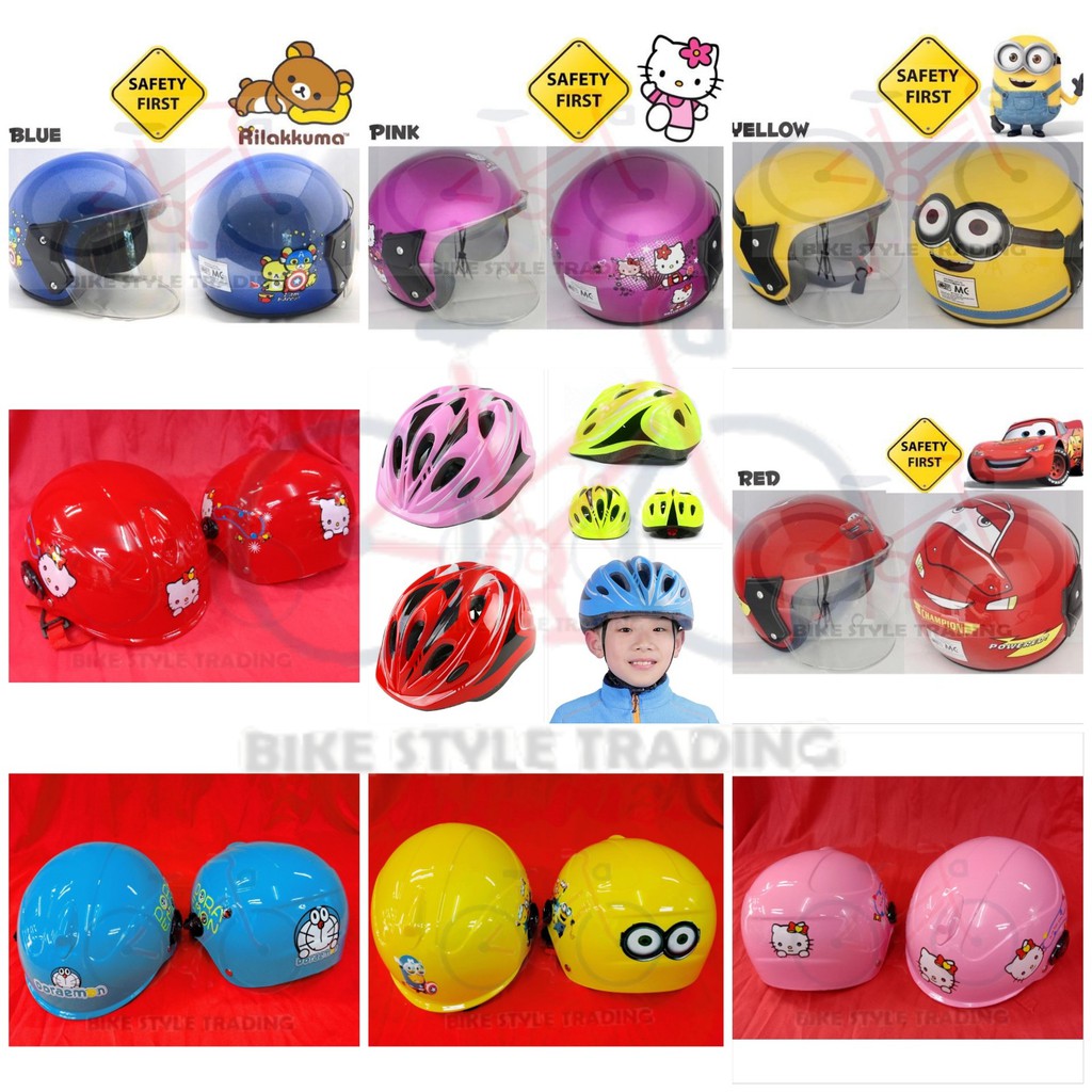 HELMET FOR KIDS, TOPI BASIKAL BUDAK, KIDS HELMET , MINION, MICKET MOUSE