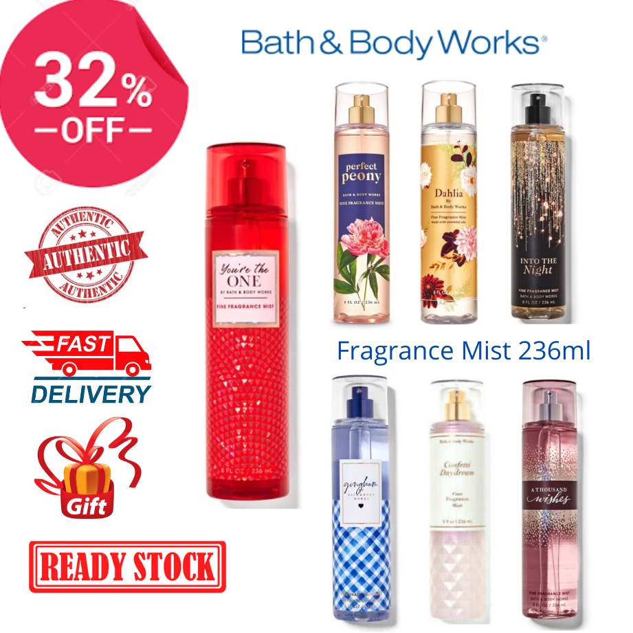 (100% ORIGINAL) Bath And Body Works Fine Fragrance Mist 236ml / 88ml ...