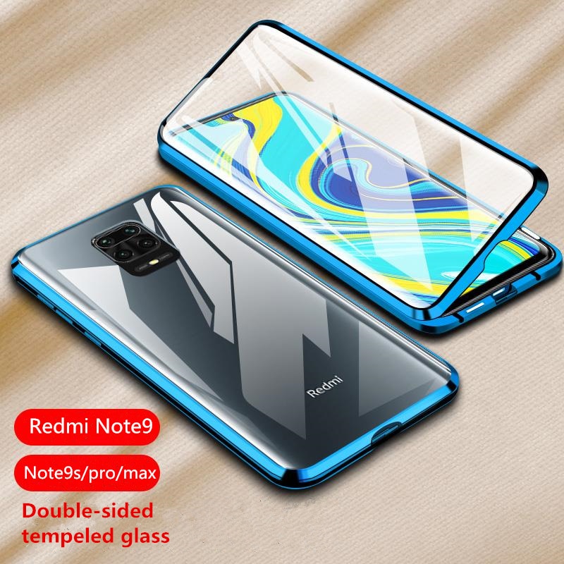 Double Sided Magnetic 360 Protect Casing Xiaomi Redmi Note 9 9s Pro Max Redmi 9 Mi Note 10 Lite 6370