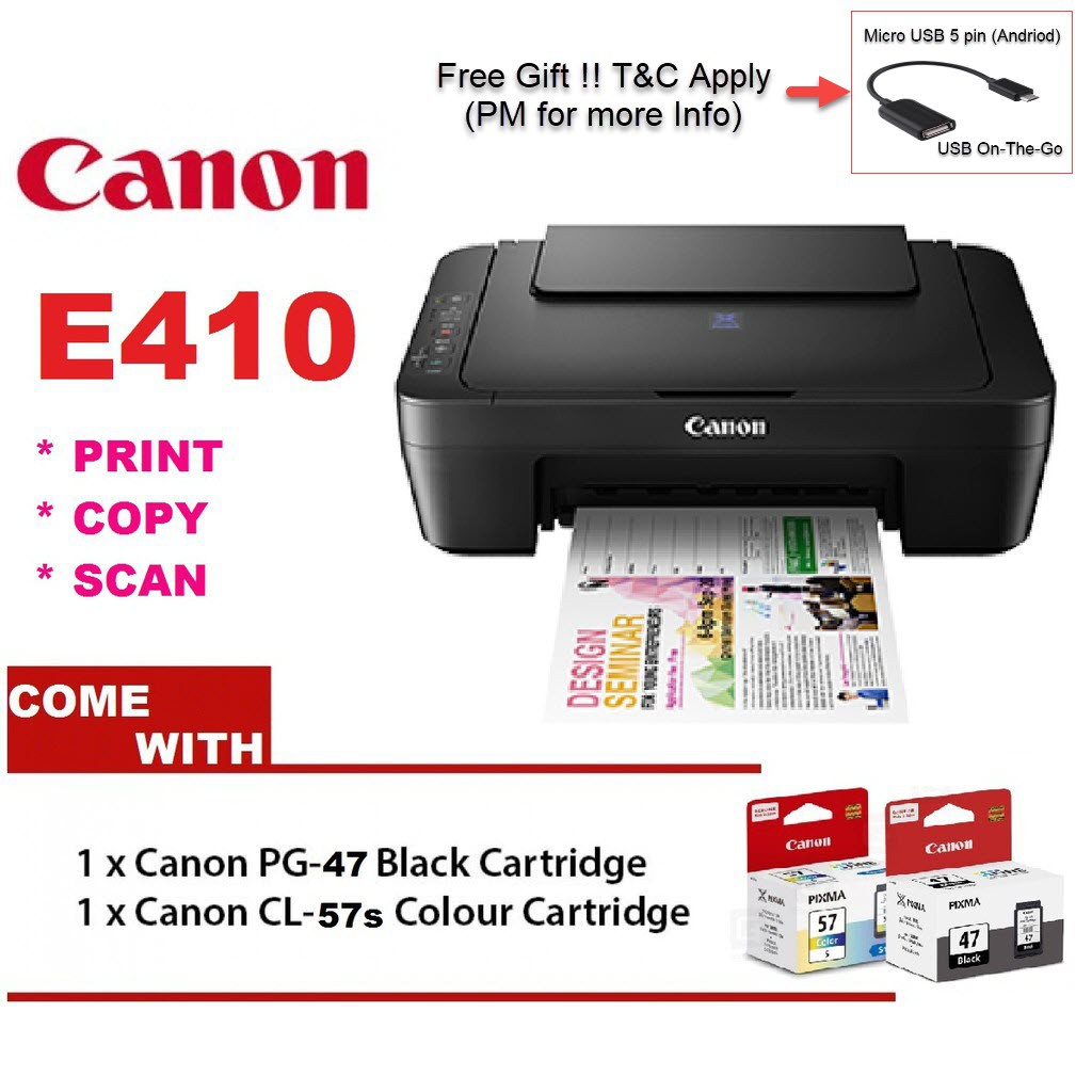 Canon PIXMA E410 AIO Low Cost Printer | Shopee Malaysia