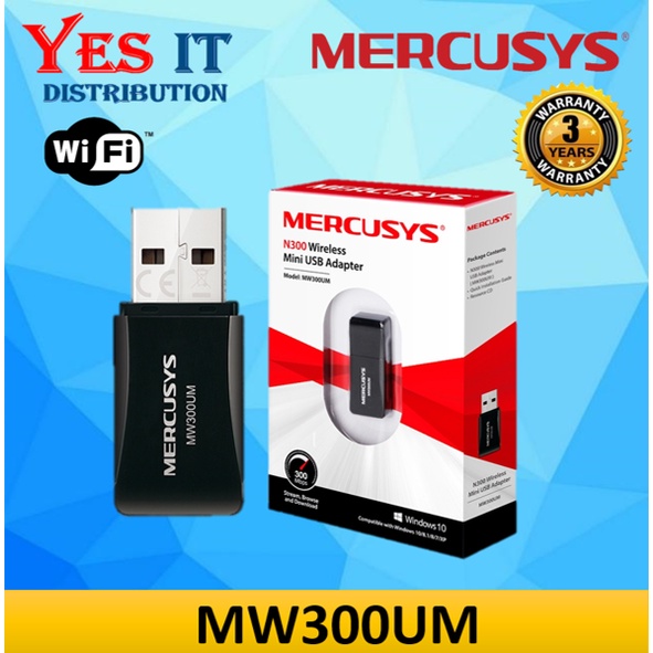 Mercusys Mw300um N300 Mini Usb Wireless Wifi Adapter W Hotspot Function Powered By Tp Link