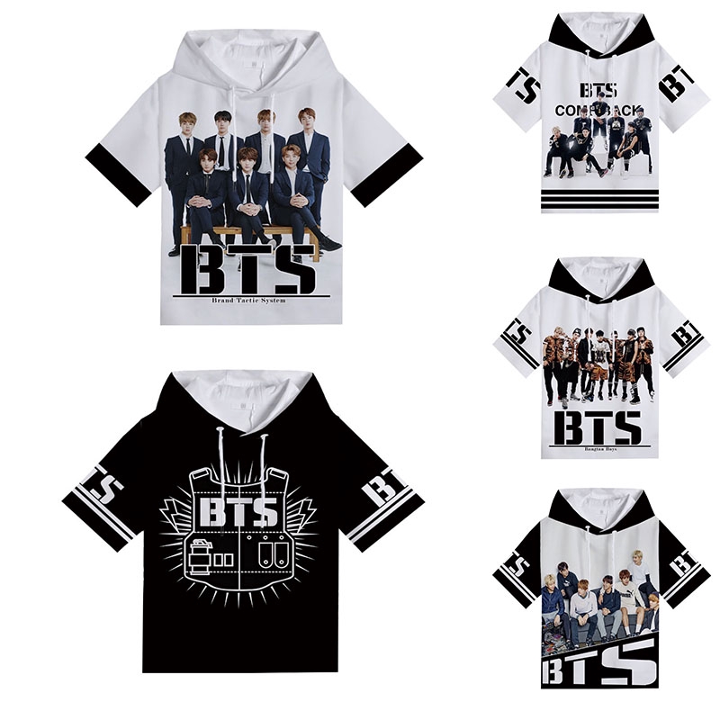 bts short sleeve hoodie