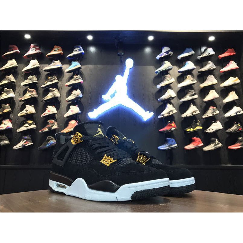 retro 4 black and gold