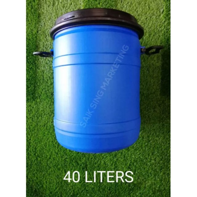🔥sale🔥40 Liter Tong Drum Plastik Biru Bertangkai Siap Penutupplastic Drum Blue Shopee Malaysia 8691