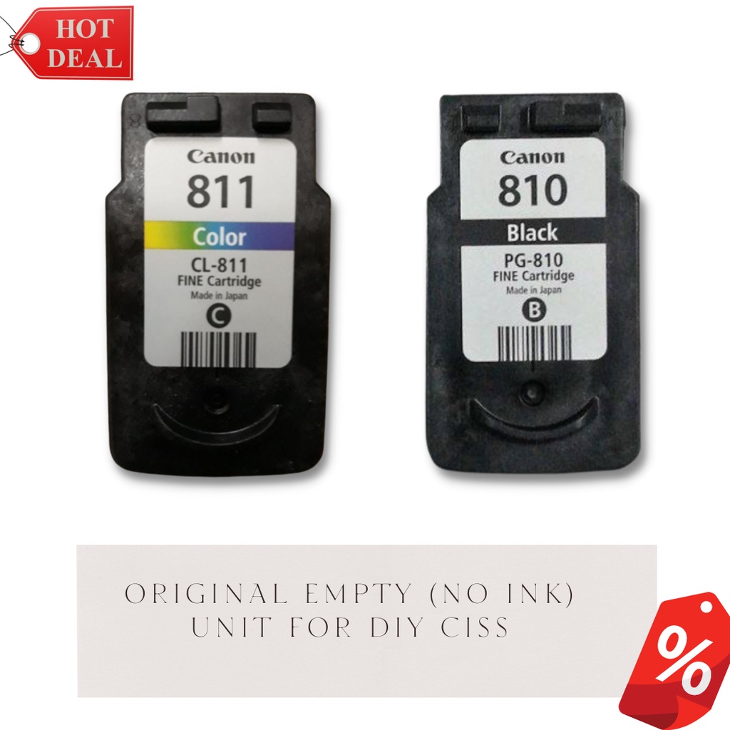 ORIGINAL NO INK CANON 810 / 811 / PG810 CL811 EMPTY CARTRIDGE for