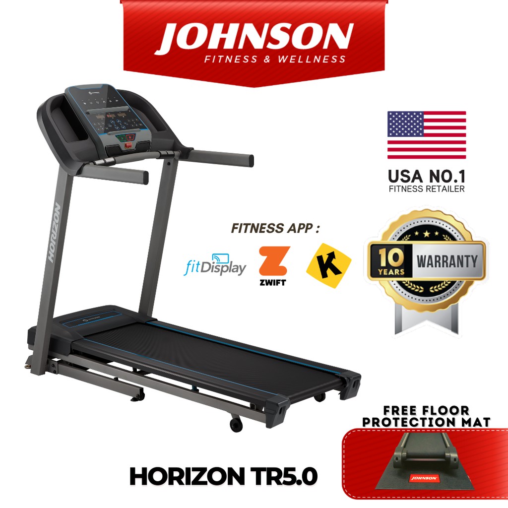 Johnson Fitness Horizon Tr5 0 Treadmill Shopee Malaysia