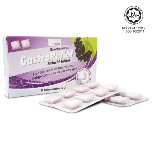Gastro Relief Antacid Tablet Blackcurrant (8's x 2) Shopee Malaysia