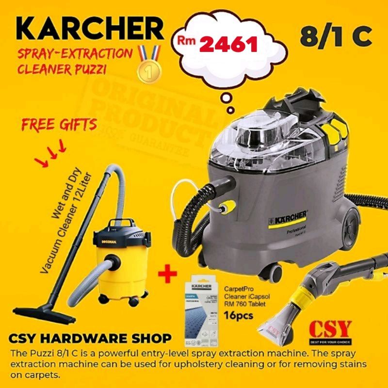 KARCHER SprayExtraction Cleaner Puzzi 8/1 C Shopee Malaysia