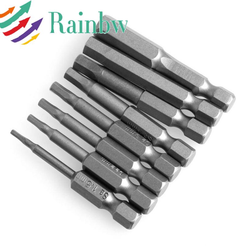 Craft Build Hex Key Allen Bits Tool 8pcs Set Quick Connect Impact Driver Power Drill Metric Silver Magnetic handle At... - Image 3