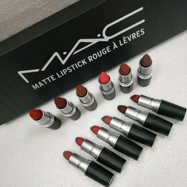 Matte Lipstick By Mac Collection Set Of 12 Colours
