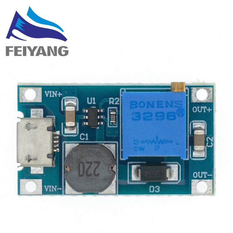Purpose Essential MT3608 DC-DC Step Up Converter Booster Power Supply Module Boost Step-up Board MAX output 28V 2A Pr... - Image 3