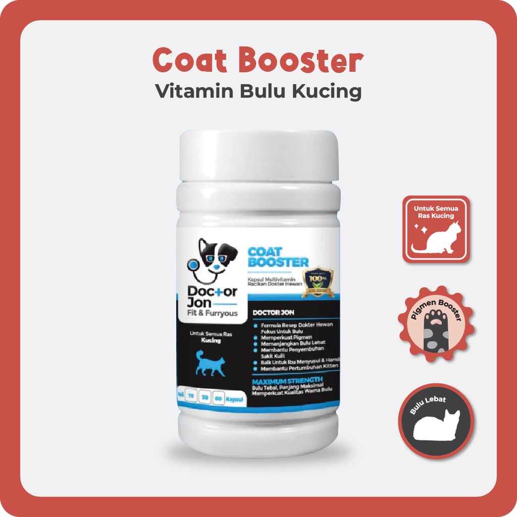 Cat Vitamins Thick Fur, Long, Glossy, Anti Loss / Doctor Jon Coat Booster