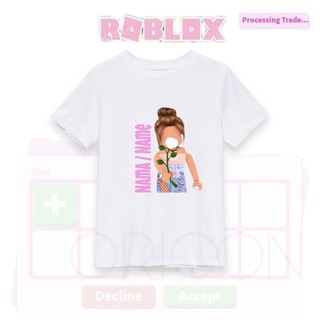 Roblox Tshirt Gaming Tee Mobile Game Baju Budak Roblox Tee Cotton T Shirt Gfx Print Name Shirt Tudung Cute Drawing Shopee Malaysia - roblox aesthetic logo baby pink