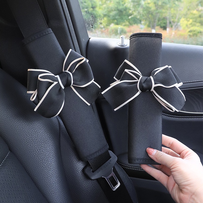 【High Quality Thicken Version】Seat Belt Shoulder Cover Summer Cartoon Cute Car Decoration Supplies Set Interior Female