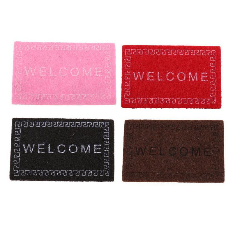 Dolls Accessories Sodial Doll House Miniature Carpet Welcome Mat