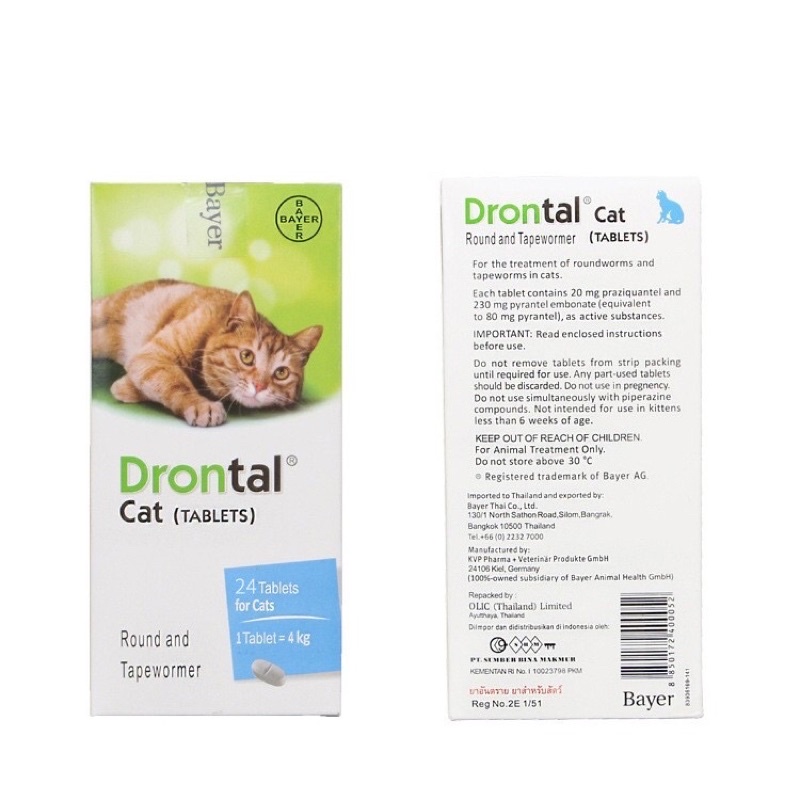 Drontal For Cat Deworm Ubat Cacing Kucing Drontal Cat Shopee Malaysia