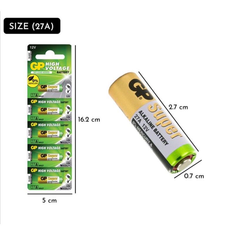 GP 27A Ultra Super Alkaline Battery/Bateri Alkaline 27A GP -Original GP ...