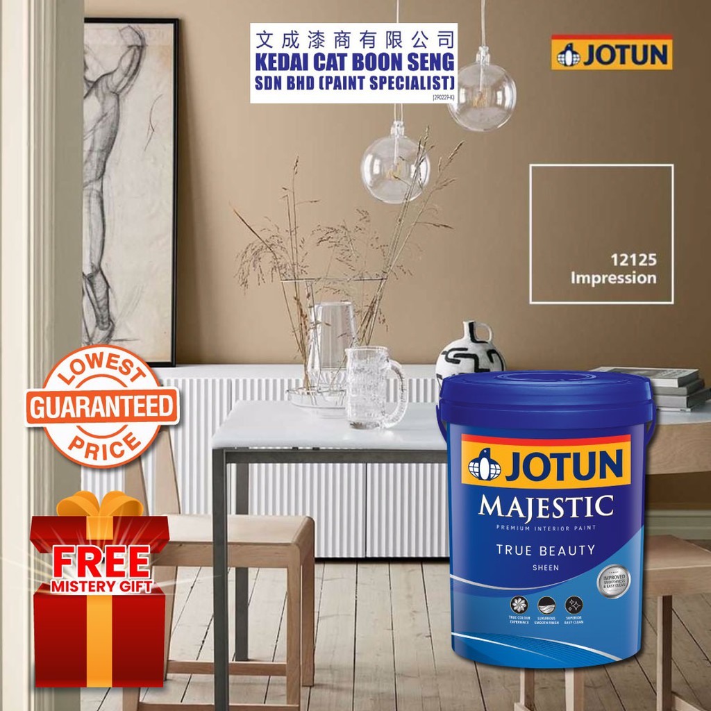 JOTUN MAJESTIC TRUE BEAUTY SHEEN 5L White Interior Indoor Water Based