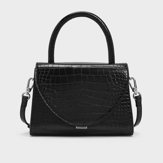 charles & keith structured top handle bag