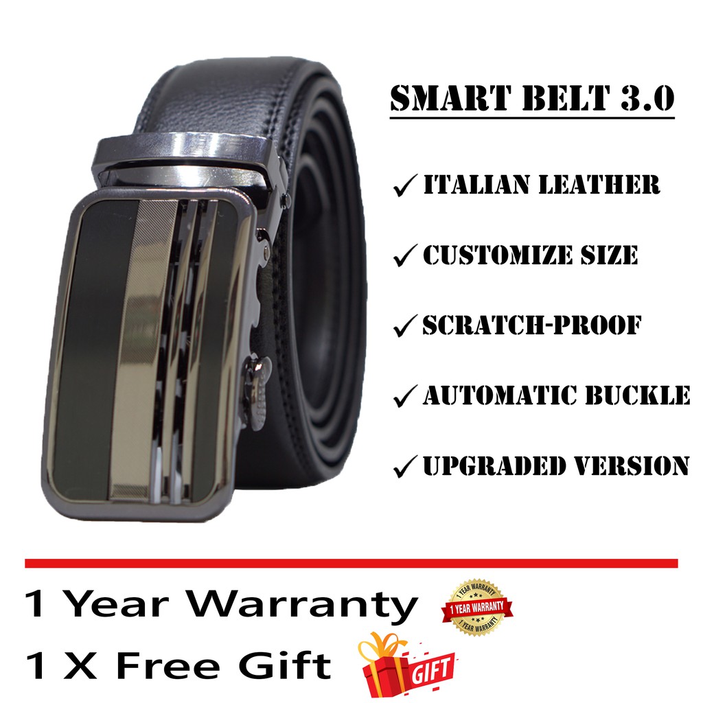 Men's Luxury Automatic Buckle Leather Belt MB048 Shopee Malaysia