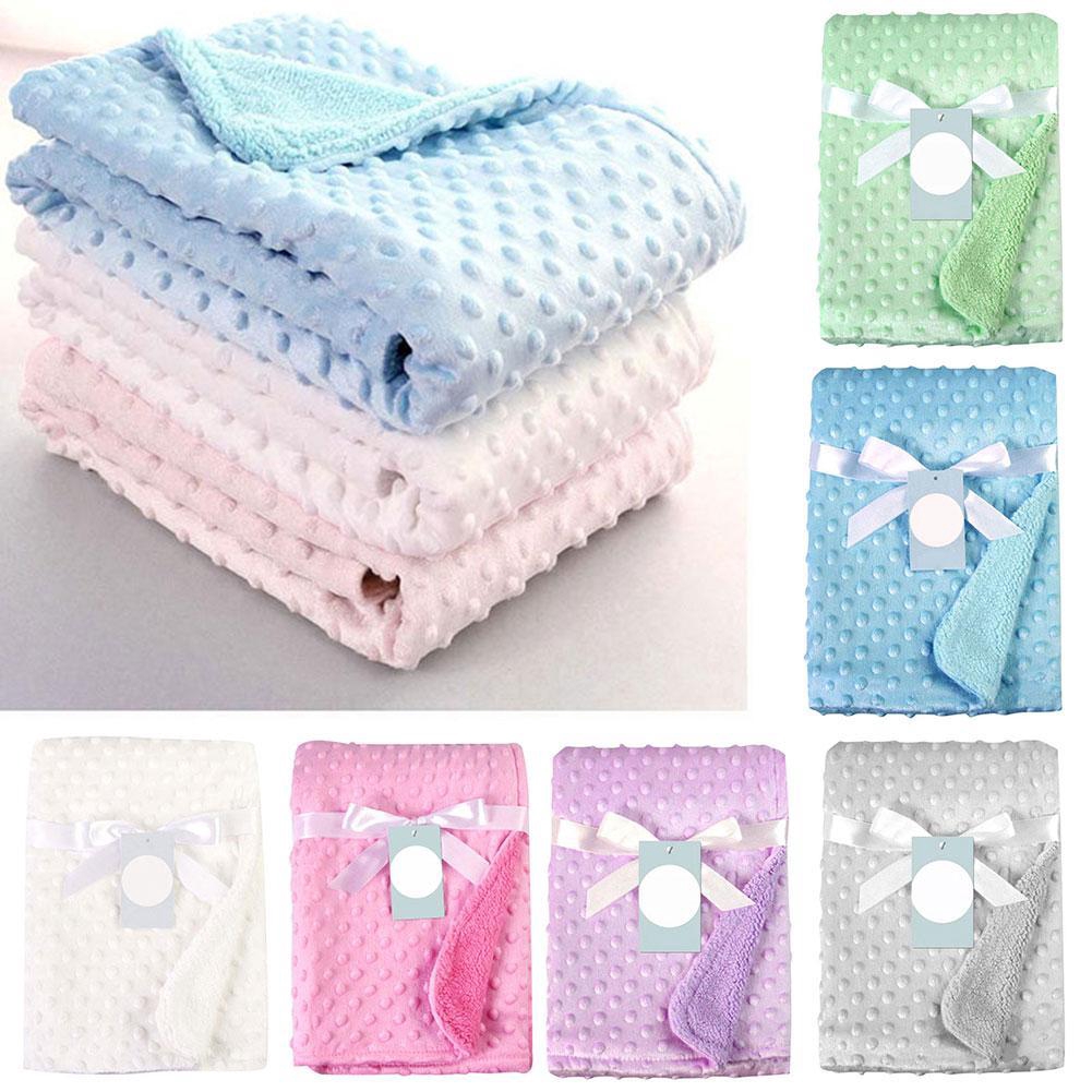 Baby Blanket Swaddle Newborn Thermal Soft Fleece Bubble Blanket