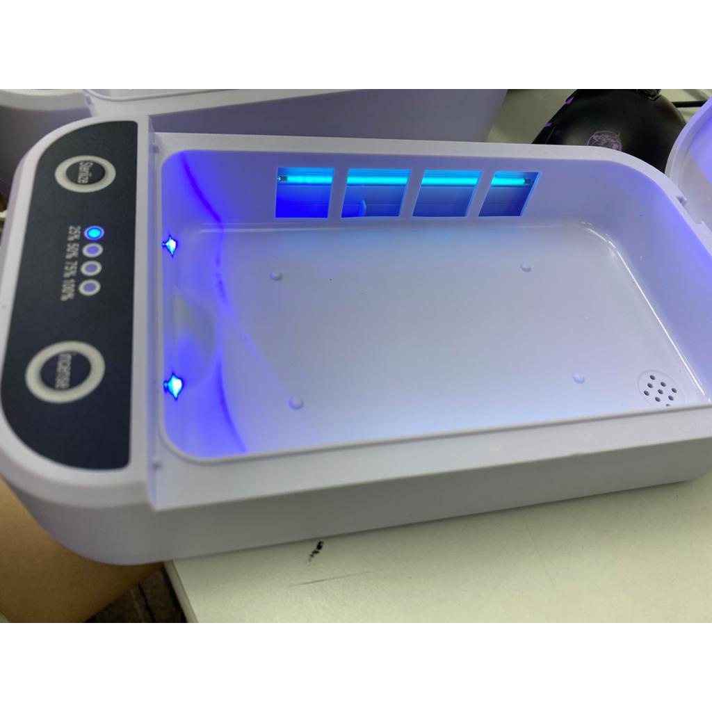 UV Sterilizer with Wireless Charger, Multi-Function UV Light Sterilizer Phone Cleaner Box with Aroma Diffuser