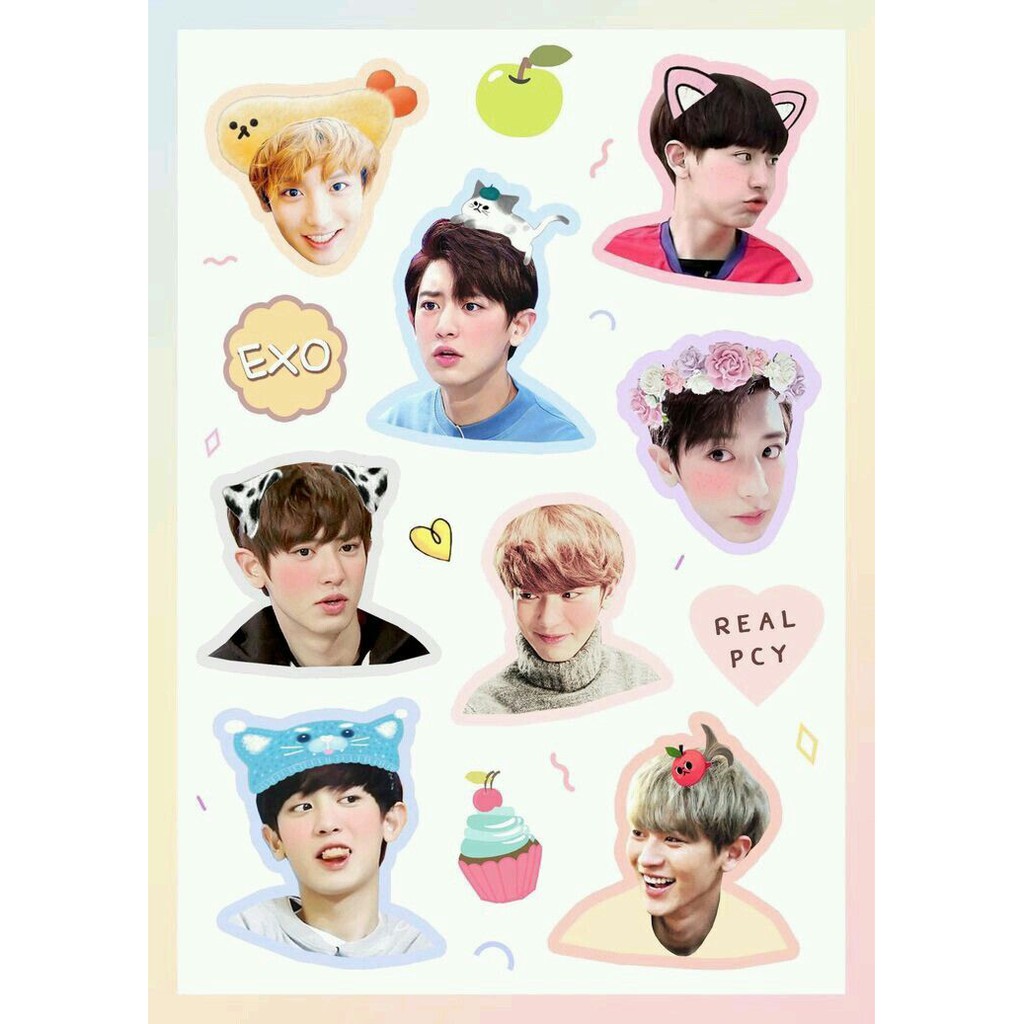 e x o sheet sticker shopee malaysia