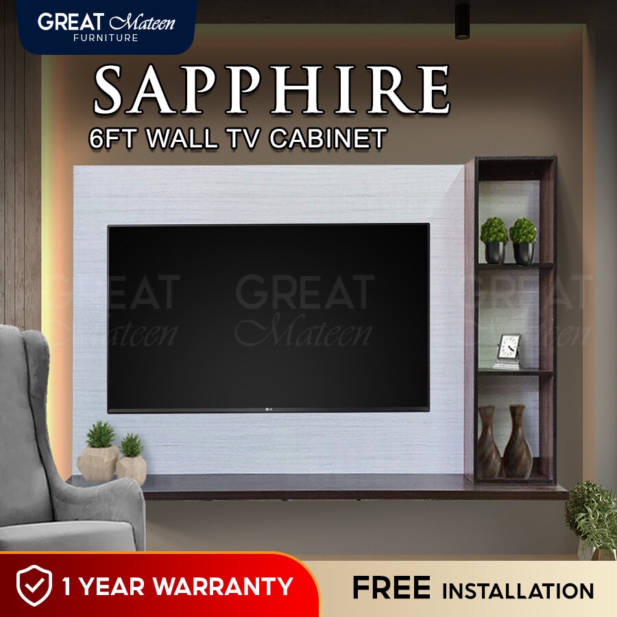 Sapphire 6Ft Wall Tv / Tv + drawer / Almari Tv