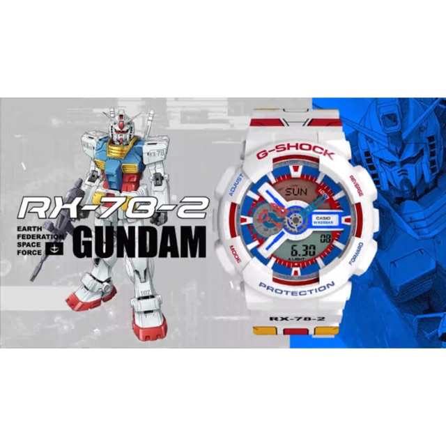 Casio G Shock X Gundam S 40th Anniversary Rx 78 2 Gundam Ga 110tr 7 Shopee Malaysia