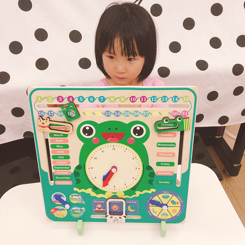 Reliable Quality Kids Toys Wooden Clock /Weather/Seasons/Calendar/Clock Cognition Montessori Early Education Have - Image 4