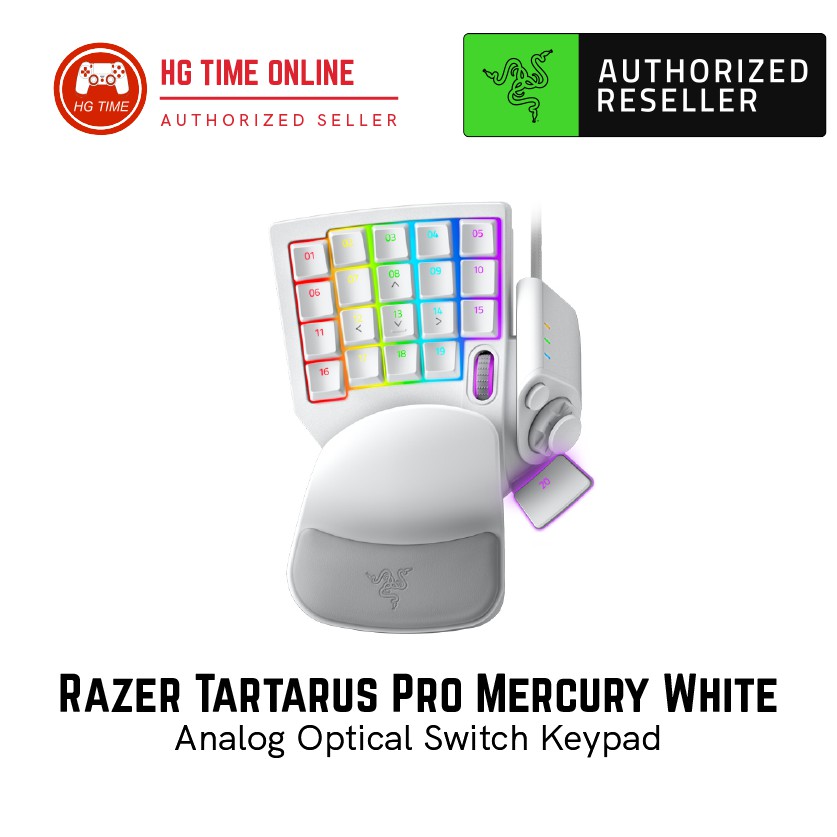 100 Authorized Razer Tartarus Pro Analog Optical Switch Keypad Mercury White Shopee Malaysia