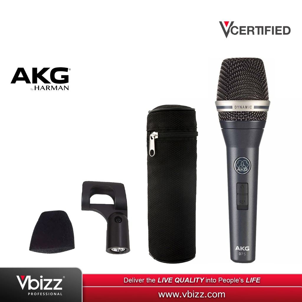 AKG D7S Reference dynamic vocal microphone with on/off switch | PGMall