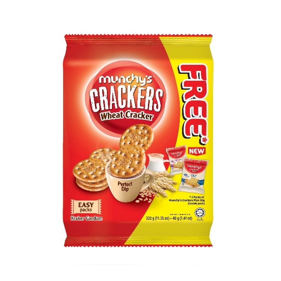 Munchy's Wheat Crackers FREE 2's Crackers Plus (362g) Shopee Malaysia
