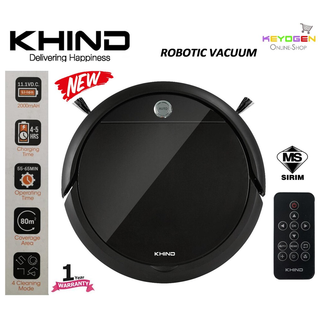 Khind Online Khind Robotic Vacuum VC9X6A with mop Function 1 Year