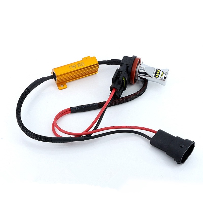 Versatile Essential 1pcs H11/H9/H8/H7/9005/9006/HB3/HB4 Resistance LED DRL Fog Light Canbus Error 50W Load Resistor D...