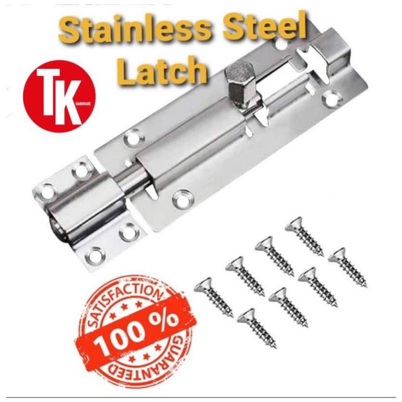 Selak pintu / Stainless Steel Door Bolt Lock Latch /Security Safety