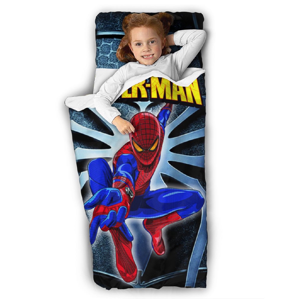 Marvel Avengers Spider Man Kids Sleeping Bag With Pillow Soft Flannel Rolled Nap Mat For Preschool Daycare Kindergarten Daycare 50 X20 Inch Shopee Malaysia