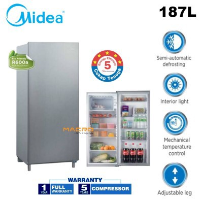 Midea Ms 235 Single Door Fridge Refrigerator Shopee Malaysia