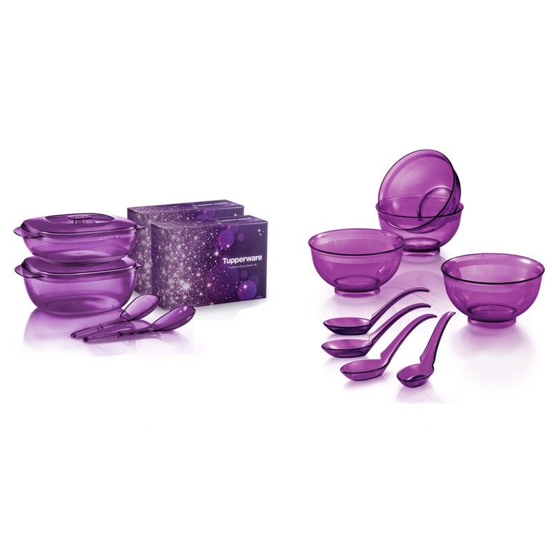 Tupperware Purple Royale Crystalline Set + PWP