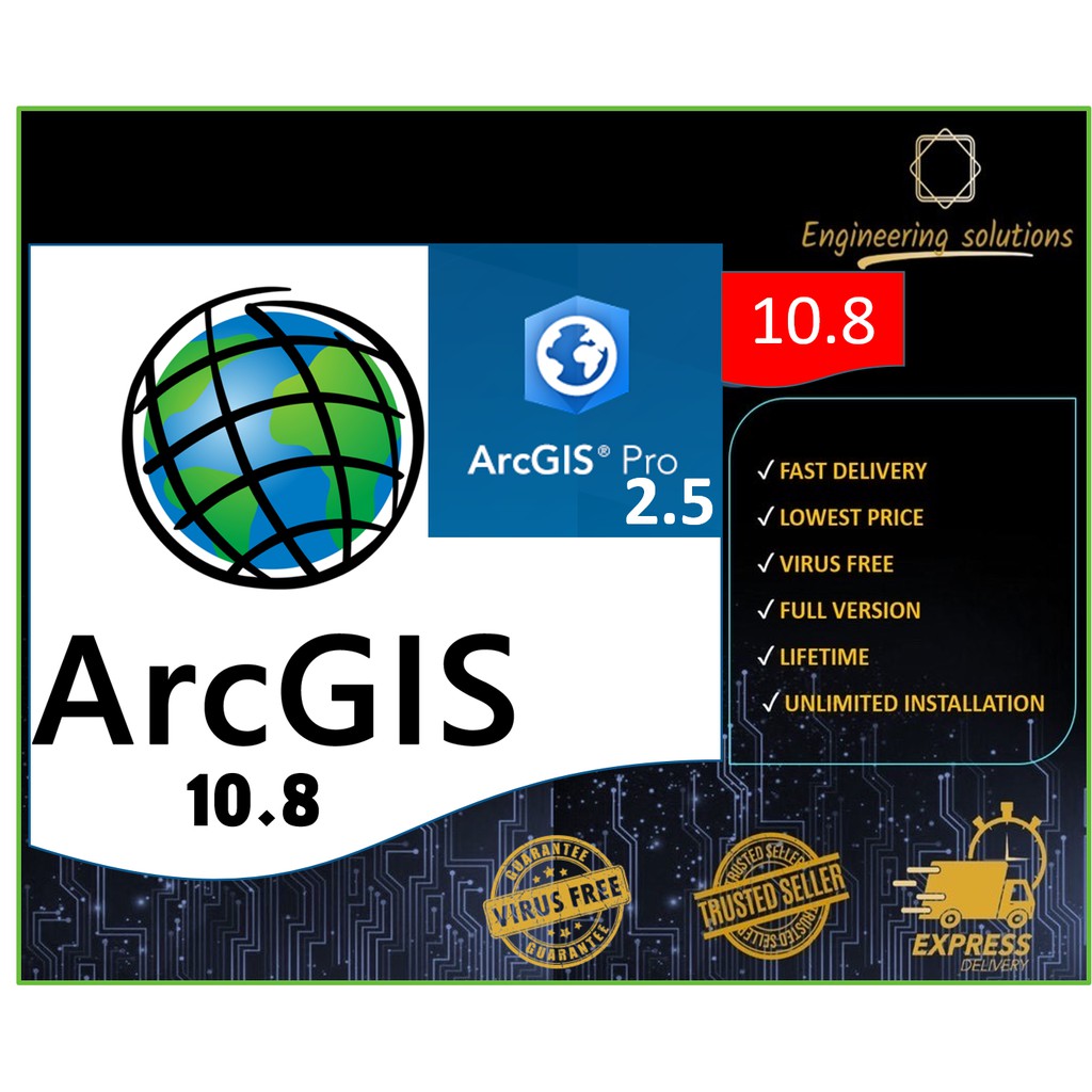 2 Free Gifts Esri Arcgis Desktop 10 8 Esri Arcgis Pro 2 5 Lifetime Activated Installation Video Shopee Malaysia